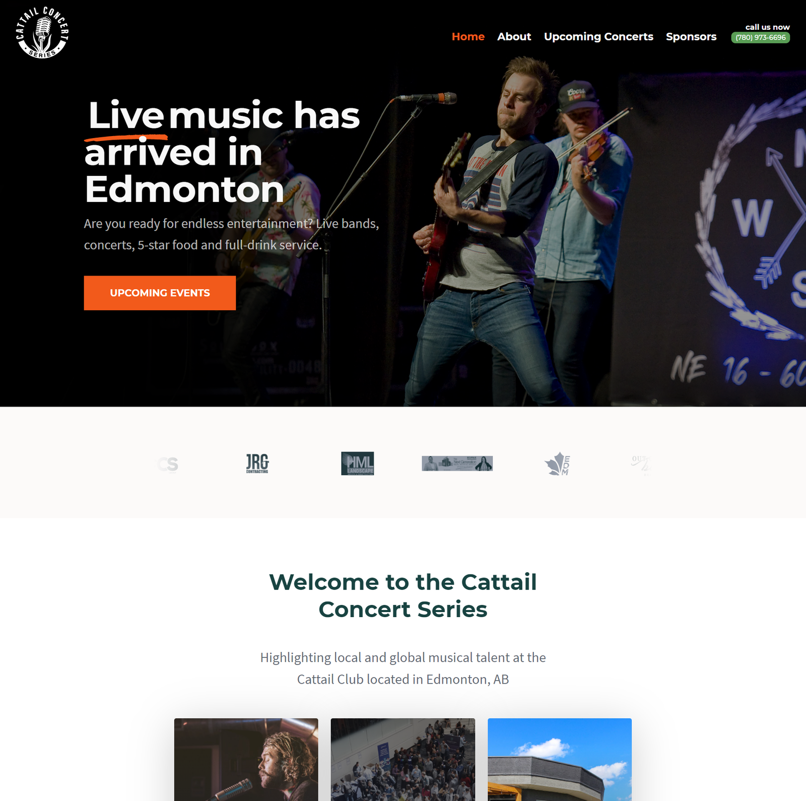 cattail concert series website design
