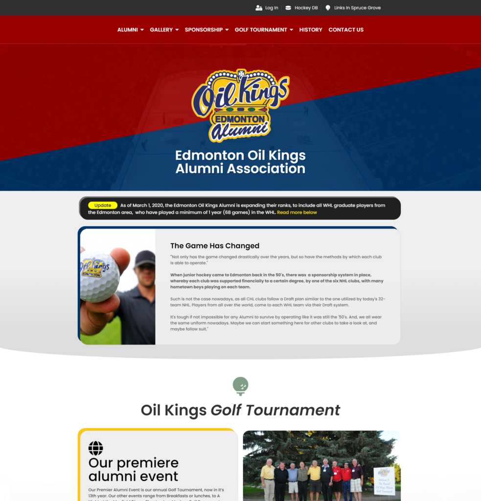 Oil Kings Website Design